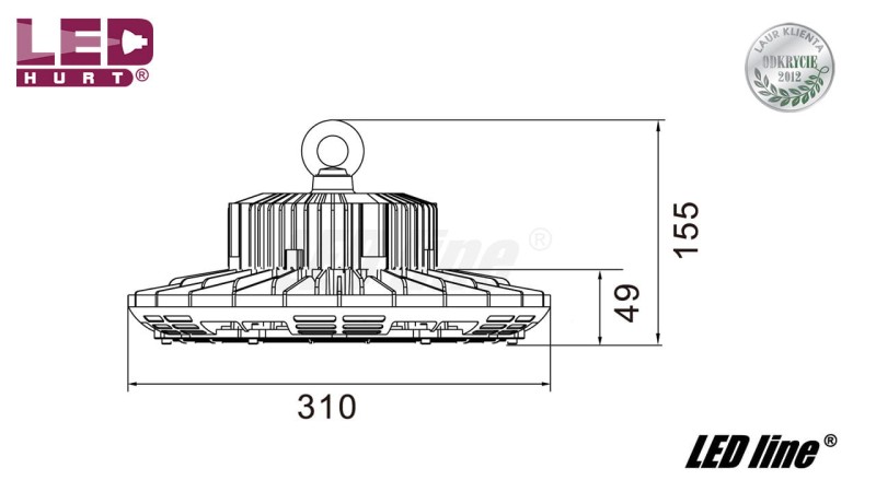 lampa okrągła 100w wymiary