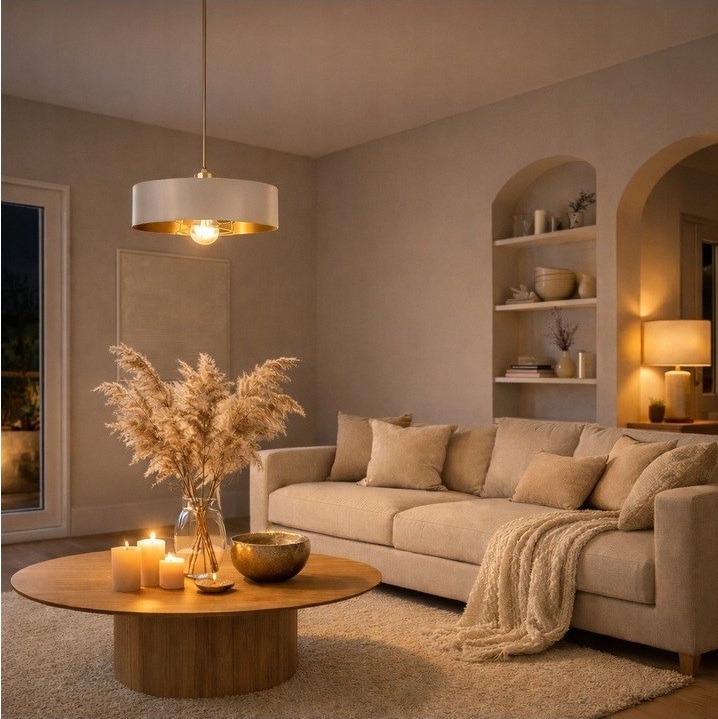 Oświetlenie w kolorze kaszmiru i złota – wnętrzarski hit!