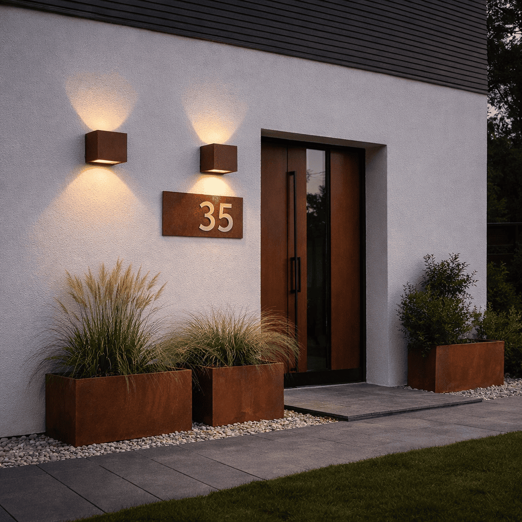 Dodatki ogrodowe ze stali corten – nowoczesny trend w aranżacji ogrodu i elewacji